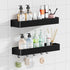 Wisfame Adhesive Shower Caddy,Rustproof Shower Shelve with Large Capacity,Quick-Dry Metal Bathroom Shelves with