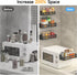6 Pack 4 Sevenblue Strong Magnetic Spice Rack for Refrigerator, Multipurpose Magnetic Shelf for Fridge with Hooks