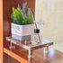 Bigfety Clear Acrylic Pedestal Tray Stand Riser for Bathroom Kitchen Countertop Home Decor
