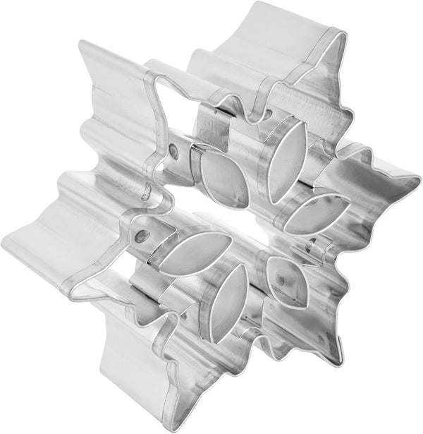 CybrTrayd 3" Snowflake "B" Cookie Cutter with Cutouts, Silver