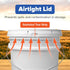 5 Gallon White Bucket & Lid - Durable 90 Mil All Purpose Pail, Food Grade, Made in The USA, 1 Pack