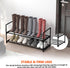 Hsscblet 2 Entryway,Hallway,Closet,Black Tier Metal Shoe Rack,Adjustable Shoe Shelf Storage Organizer,Stackable Boot