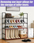 Yegazte 5 34.3" 20-25 Closet, Tier Shoe Rack Large Capacity, Wide Adjustable Shoe Organizer for Pairs, Sturdy Non-Woven