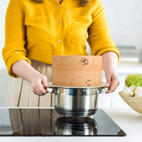 Bamboo Steamer Ring Adapter for 8" to 13" Bamboo Steamer Basket, Stainless Steel Steaming Ring for Dumplings and Veggies