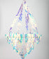 Frozen Holographic Chandelier Shaped Hanging Decoration, Shiny Iridescent White Foil Ceiling Decorative OrnamentUnicorn