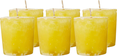 Aroma Naturals Ambiance Votive Candle, Yellow/Orange/Lemongrass, 6 Count