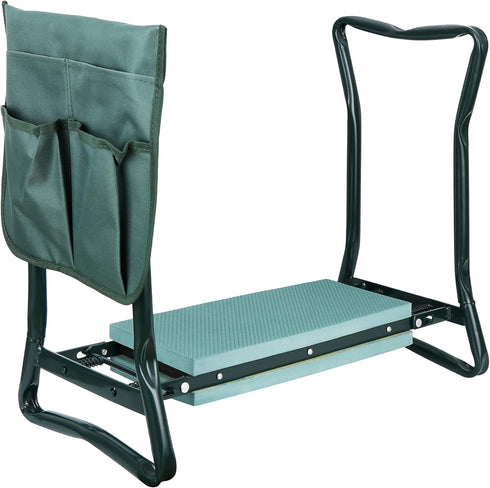 Smartxchoices Folding Garden Kneeler Seat Garden Bench Stool with Handles, Multi-use Pouch, Heavy Duty Yard Gardening