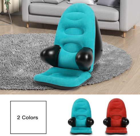 BDL Inflatable Armrest Lounge Chair Couch, Foldable Air Chair Lazy Couch for Gaming Reading Indoor Outdoor, BlueAir