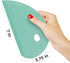 Zoie + Chloe Multipurpose Silicone Bowl Scraper - Dough Scraper for Cleaning Mixing Bowls, Baking Pan - Silicone Scraper Spatula For Painting, Smoothing, Frosting, Cake Decorating - Green, 7x3.75"