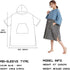 3/4 Hiturbo Kids Changing Towel Hoodie: Absorbent Quick Dry Surf Poncho, Sleeve Microfiber Bath Towels for Beach Pool