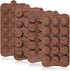 JOERSH 4PCS Silicone Chocolate Flower Molds for Candy, Fat Bombs, Snacks, 11 Floral Shapes, 60 Cavities