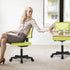 Home Office Chair Mesh Armless Computer Desk Chair, Ergonomic Task Rolling Swivel Chair with Lumbar Support, Green