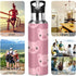 ZZKKO 32oz Stainless Steel Water Bottle with Straw, Cartoon Cute Pig Thermos for Kids
