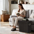 16.5x16.5x10.6in COSYLAND Ottoman with Storage Collapsible Fabric Ottoman Footrest Foot Stool for Room Small Slim Tall