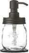 12oz Mason Jar Black Soap and/or Lotion Dispenser for Hand Sanitizer; Petite,