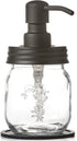 12oz Mason Jar Black Soap and/or Lotion Dispenser for Hand Sanitizer; Petite,