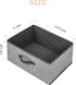 Storage Baskets, 15.7-Inch Woven Fabric Bins, Foldable Organizer Bins for Closet Shelves, 2PCS/Grey