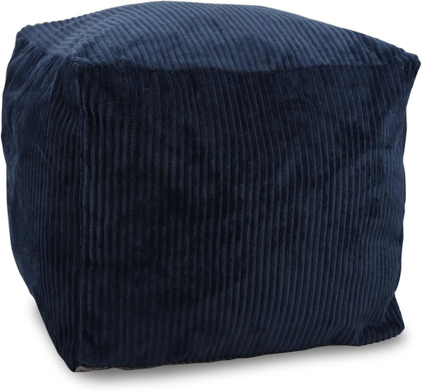 Sexysamba Square Corduroy Pouf Cover Only, 20"x 16" Unstuffed Decorative Ottoman Foot Stool