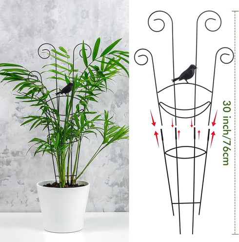 4 Pack 30 Inch,Rustproof ZOUTOG Trellis for Climbing Plants Indoor Metal Garden Trellis for Potted Plants,Houseplant