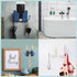 6 Pieces Wall Mount Phone Holder Self-Adhesive Wall Beside Organizer Storage Box Plastic Charging Phone Stand Remote Wall-Mounted Phone Brackets Holder for Bedroom (White, Yellow, Green, Pink, Blue)