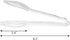 High Heat Plastic Straight Edge Utility Tong, 6", Clear, Set of 12, New Star Foodservice 35582
