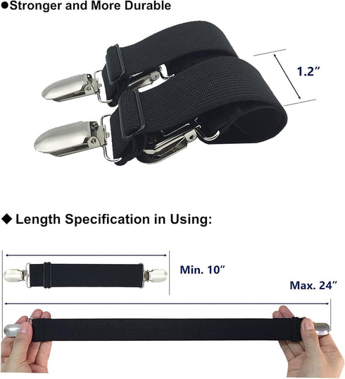 Sheet Straps Bed Sheet Keeper Holder for Corners, Fitted Sheet Holder Clips Garters Fasteners Mattress Clamps