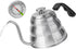 Tea Kettle with Thermometer, Silver Gooseneck 28 oz Stainless Steel Pour Over Coffee Kettle for Stovetop Tea