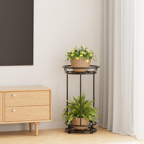 YIUKEA Plant Stand Indoor Outdoor - Metal Planter Holder Shelf Tall Tiered Flower Pot Display Organizer Rack