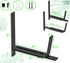 Y&M 2 Pack Adjustable Planter Box Brackets (6 to 12.5 in), Heavy Duty Iron Flower Box Wall Mounting Hooks for Garden