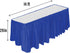 DecorRack Table Skirt, 29 in x 14 ft - BPA Free Plastic Disposable, Reusable Rectangular Tablecloth Skirt, Royal Blue