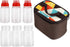 Portable Travel Spice Containers, Multi Spice Jars Storage with Lids for Camping, BBQ, Backpacking with 6 Seasoning