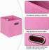 Fabric Cloth Storage Bins - Fabric Cube Bins Organizer with Dual Handles, Foldable Cube Storage Baskets Set of 6