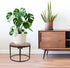 ARTORA Plant Stand Indoor Short Plant Shelf Mid Century Metal and Wood Stool Flower Pot Holder Modern Plant Display Low