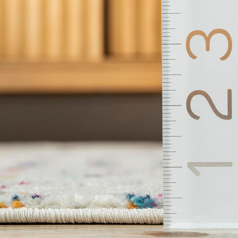 2x6 nuLOOM Moroccan Blythe Area Rug, Light Multicolor, Faded Bohemian Design, Stain Resistant, For Bedroom, Dining