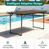 48" 24" Folding Table x - Heavy Duty Fold-in-Half Plastic Table with Adjustable Height, Portable Utility Tables