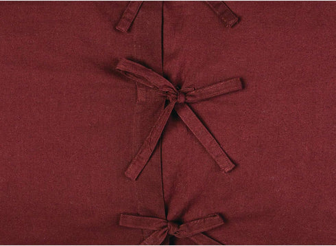VHC Brands Ninepatch Star Hand Quilted Standard Sham, Red, 21x27 Bedroom Decor