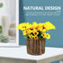 Yardwe Wooden Flower Pot - 3PCS Bark Vase Rustic Country Style Flower Planter, 10x10x10cm