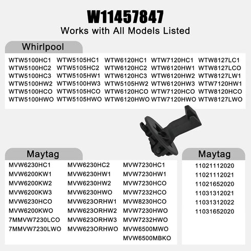 W11457841 Washer Lid Strike, Compatible with Maytag Whirlpool Kenmore Washing Machine Replacement