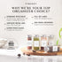 24 Pack Set, 4oz Glass Spice Jars with Labels with Metal Lids and Shakers Minimalist Small Clear Empty Spice Bottles