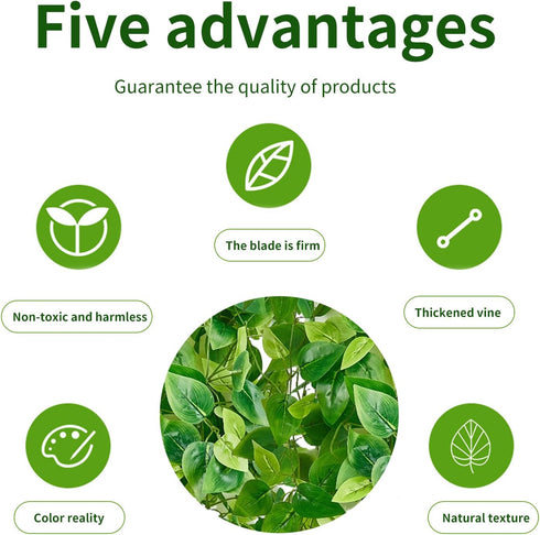Freyalife Vines(2pcs)for Fake Hanging Plants Room Decor, Artificial Ivy Greenery Garlands for Home Bedroom Living