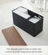 YAMAZAKI Countertop Organizer, Steel + Wood Storage Case, One Size, Black