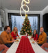 72 Inches SHUNJIE Red Farmhouse Soft Faux Fur Table Runner with Sequined Christmas Trees , Long Runners Holiday Winter