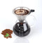 T-mark Pour Over Coffee Maker with Reusable Double-layer Stainless Steel Filter, 800ml/27oz BPA-Free Glass Carafe