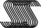 30 Pack Heavy Duty Black S Hooks Steel Hanging Hooks for Kitchen Pot Rack, Closet, Hanging Pan, Cups, Jeans, Plant