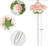 AmyHomie 25pcs Blush Pink Artificial Roses with Stem for DIY Wedding Bouquets, Centerpieces, Party Decorations