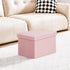 16.5L 12.6W 12.6H PINPLUS Sherpa Storage Ottoman Footrest Stool - Plush Foldable Cube with Hidden Compartment