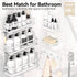 6 Pack 12 YASONIC Shower Caddy, Large Capacity shower organizer with Soap Holder and Hooks, Rustproof Shelves