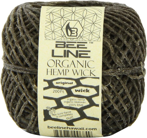 Bee Line Hemp Wick, 200 FT Spool, Regular Gauge