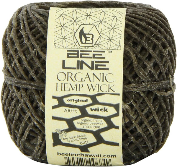 Bee Line Hemp Wick, 200 FT Spool, Regular Gauge