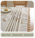 55 75 Inch, Alsoo Embroidered Tablecloth Rectangle x Farmhouse Otanical Floral Table Cloth Waterproof Washable Cotton